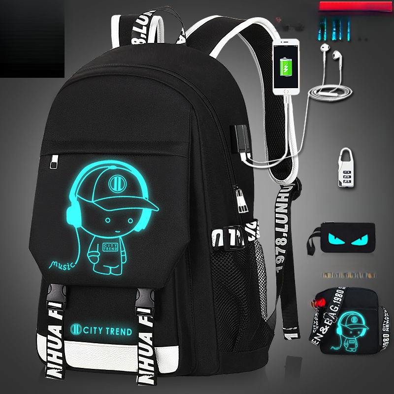 New Student Men's Casual Trend Large Capacity Backpack, Lightweight Spine Protection, Suitable For Middle School Students,_voghion.com